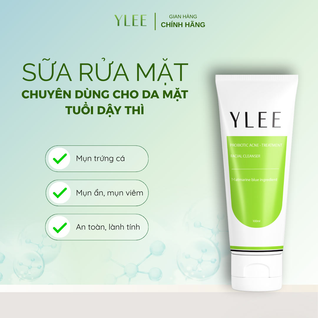 Sữa rửa mặt trị mụn Ylee chuyên dùng cho da dầu mụn, da mụn, da mụn tuổi dậy thì, da nhạy cảm. Giúp kiểm soát dầu nhờn trên da ngay sau lần đầu sử dụng, loại bỏ nguyên nhân gây mụn và khiến mụn tái phát
